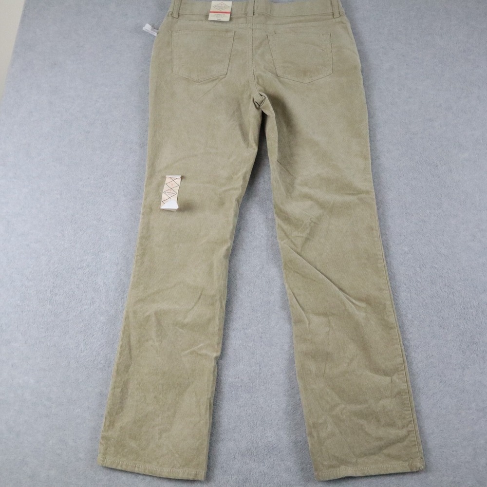St Johns Bay Pants Womens 12 Straight Leg Corduroy 5-Pocket Jeans Beige NWT - Picture 6 of 7